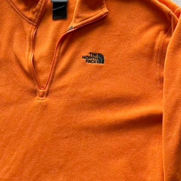 NorthFace Fleece Pullover Shirt/Jacket, Orange Color, Size XL (ARL509) - Picture 2 of 6